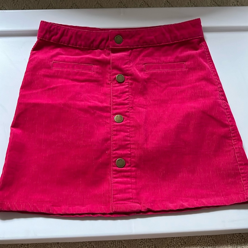 Gap Kids Hot Pink Corduroy Skirt Size 12